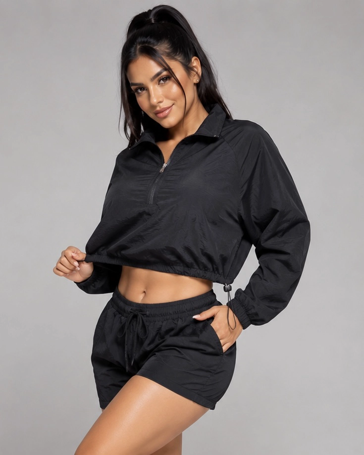 CONJUNTO DEPORTIVO 2 PIEZAS CORTAVIENTO LIVIANO CHAQUETA Y SHORT - 3