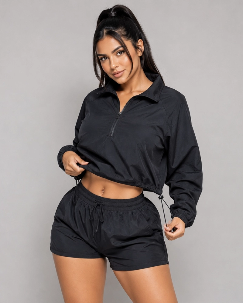 CONJUNTO DEPORTIVO 2 PIEZAS CORTAVIENTO LIVIANO CHAQUETA Y SHORT - 4