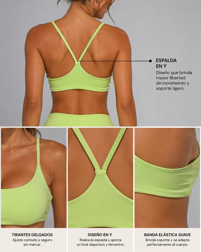 PETO DEPORTIVO FITNESS MUJER ESPALDA CRUZADA AJUSTADO - 3
