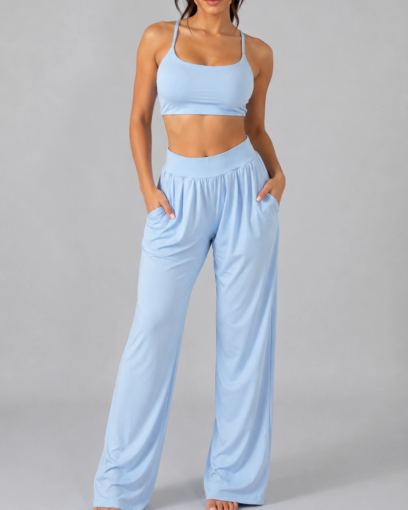 SET DEPORTIVO 3 PIEZAS MUJER PETO CHAQUETA Y PALAZZO SUAVE - 4