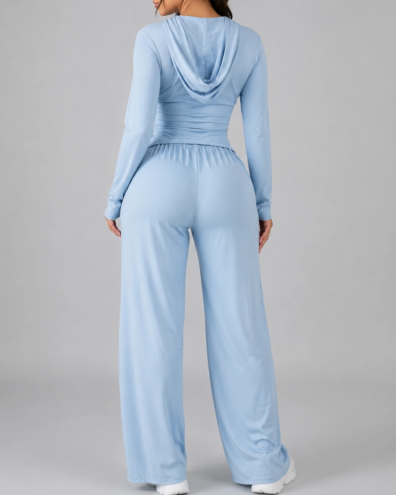 SET DEPORTIVO 3 PIEZAS MUJER PETO CHAQUETA Y PALAZZO SUAVE - 5