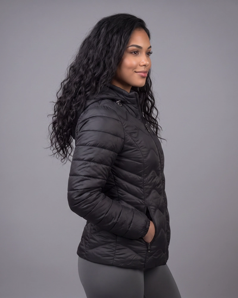 PARKA TE RMICA MUJER PUFFER IMPERMEABLE CAPUCHA DESMONTABLE - 2