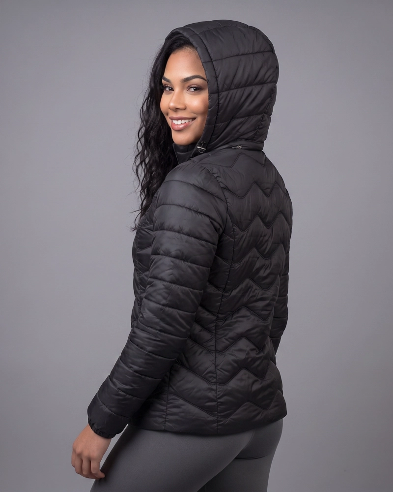 PARKA TE RMICA MUJER PUFFER IMPERMEABLE CAPUCHA DESMONTABLE - 3
