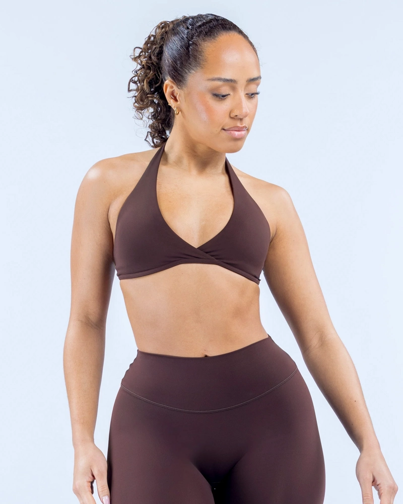 PETO DEPORTIVO MUJER SUJETADOR CUELLO HALTER ESCOTE V - 2