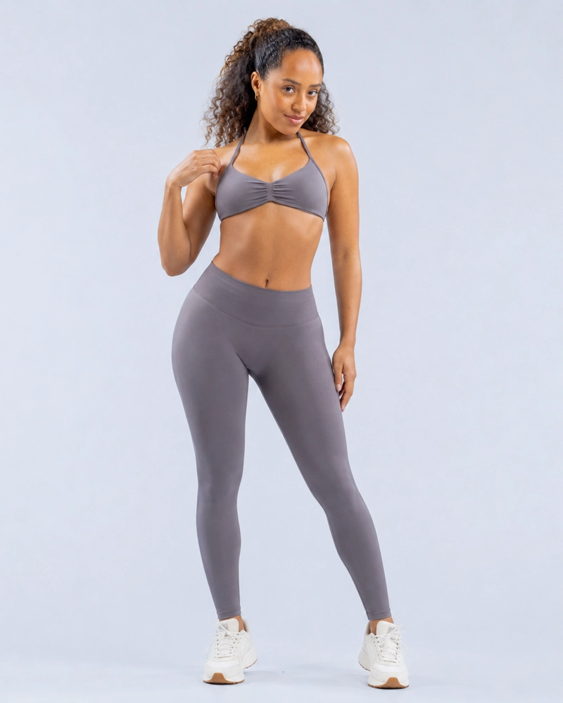 SET DEPORTIVO MUJER CALZA LEGGING Y TOP PETO HALTER - 2