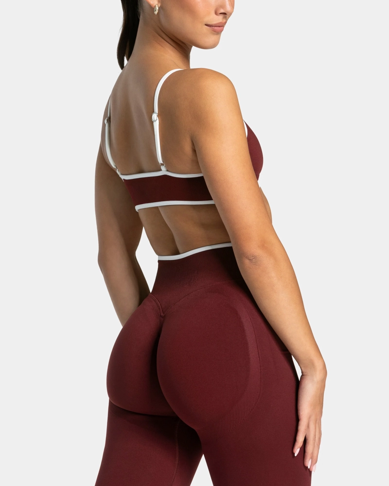 SET DEPORTIVO MUJER CALZA LARGA LEGGINGS Y TOP PETO CORTO - 1