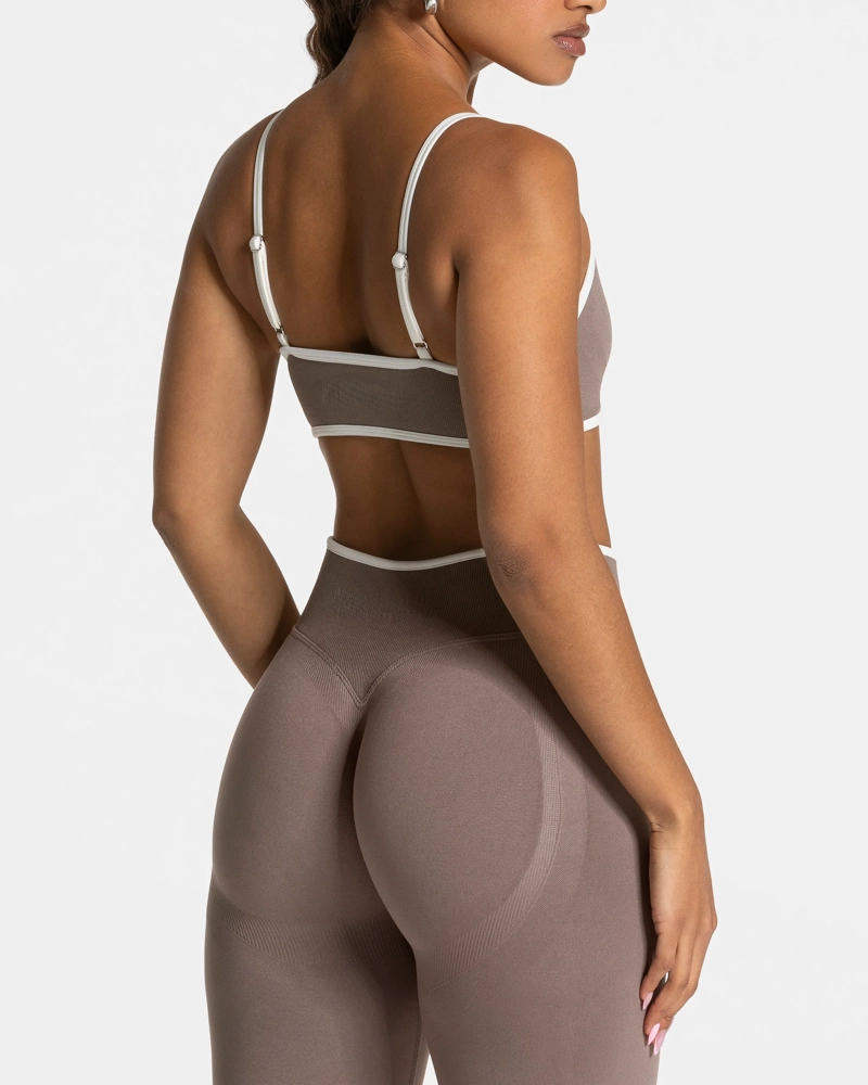 SET DEPORTIVO MUJER CALZA LARGA LEGGINGS Y TOP PETO CORTO - 2