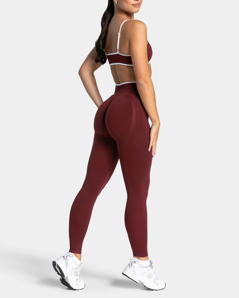 SET DEPORTIVO MUJER CALZA LARGA LEGGINGS Y TOP PETO CORTO - 2