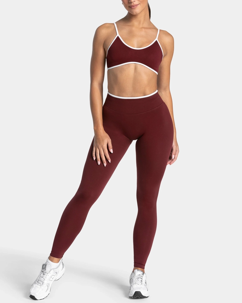 SET DEPORTIVO MUJER CALZA LARGA LEGGINGS Y TOP PETO CORTO - 3