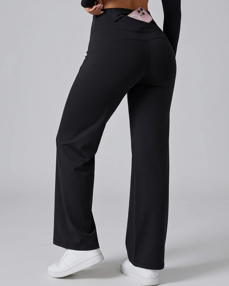 PANTALON DEPORTIVO MUJER PALAZZO TIRO ALTO FLARE - 1