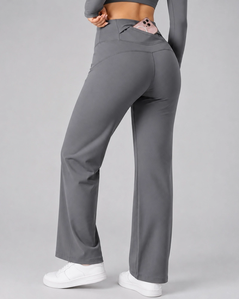 PANTALON DEPORTIVO MUJER PALAZZO TIRO ALTO FLARE - 3