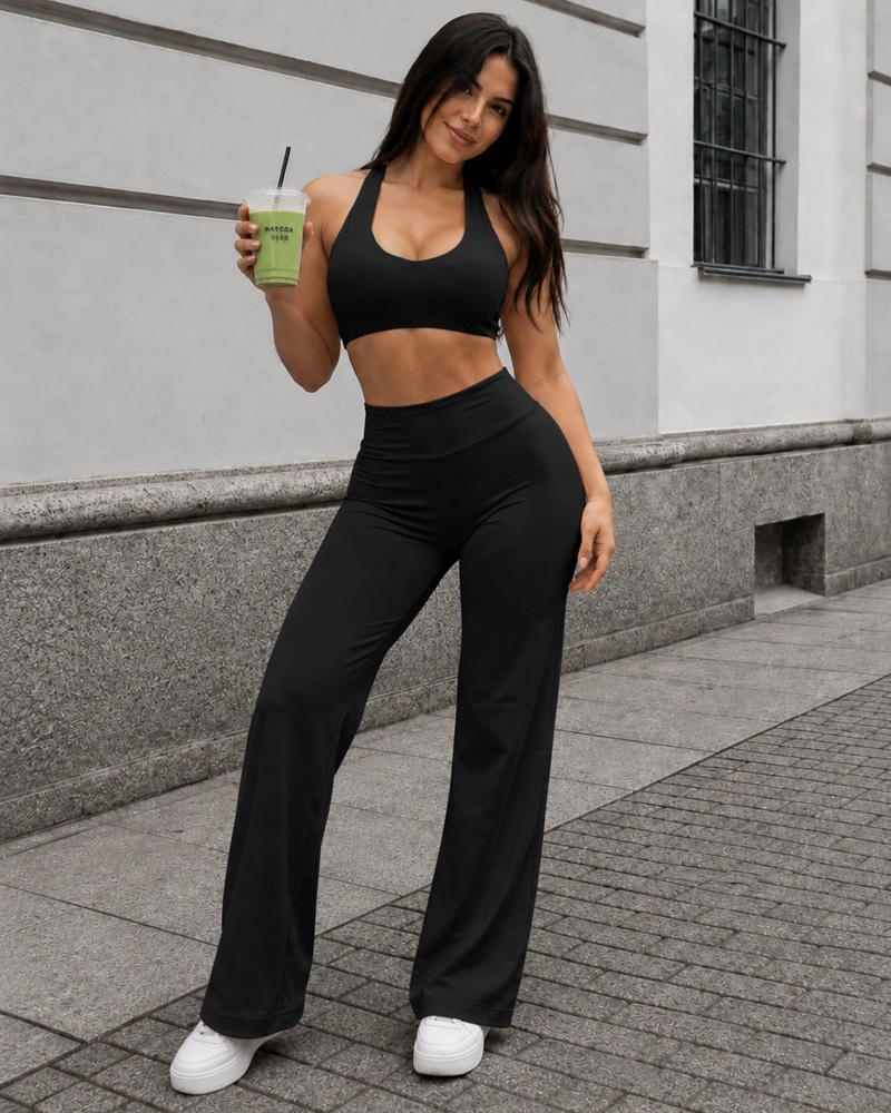 CONJUNTO DEPORTIVO MUJER SET TOP Y CALZA FLARE - 2