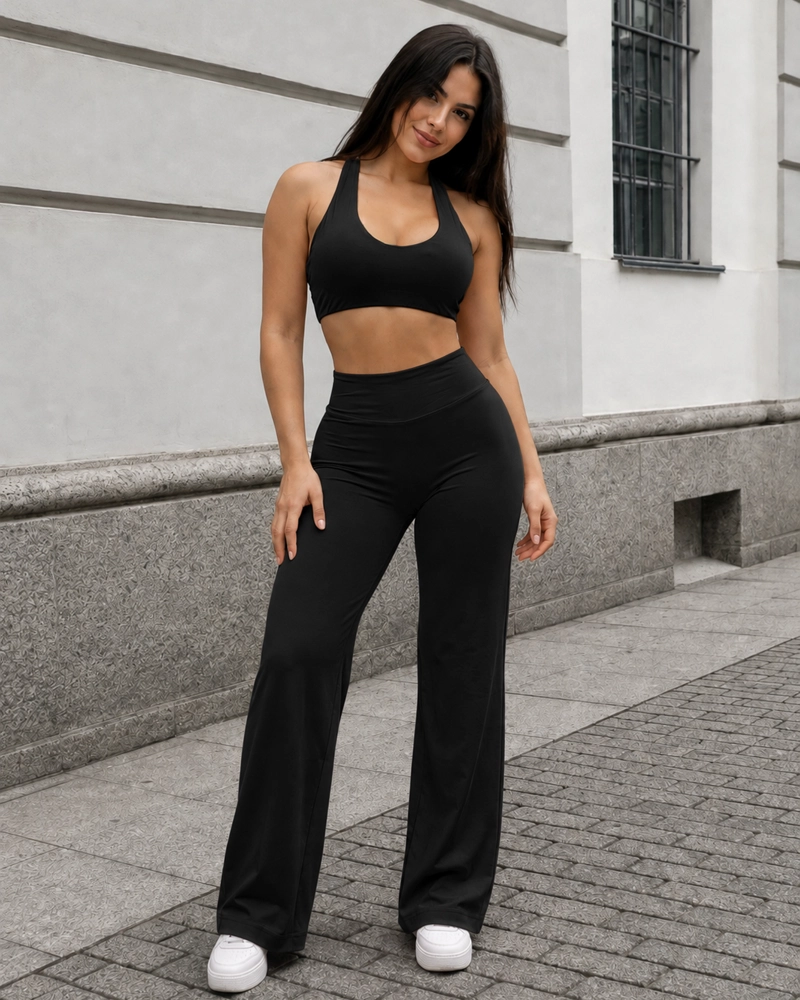 CONJUNTO DEPORTIVO MUJER SET TOP Y CALZA FLARE - 3