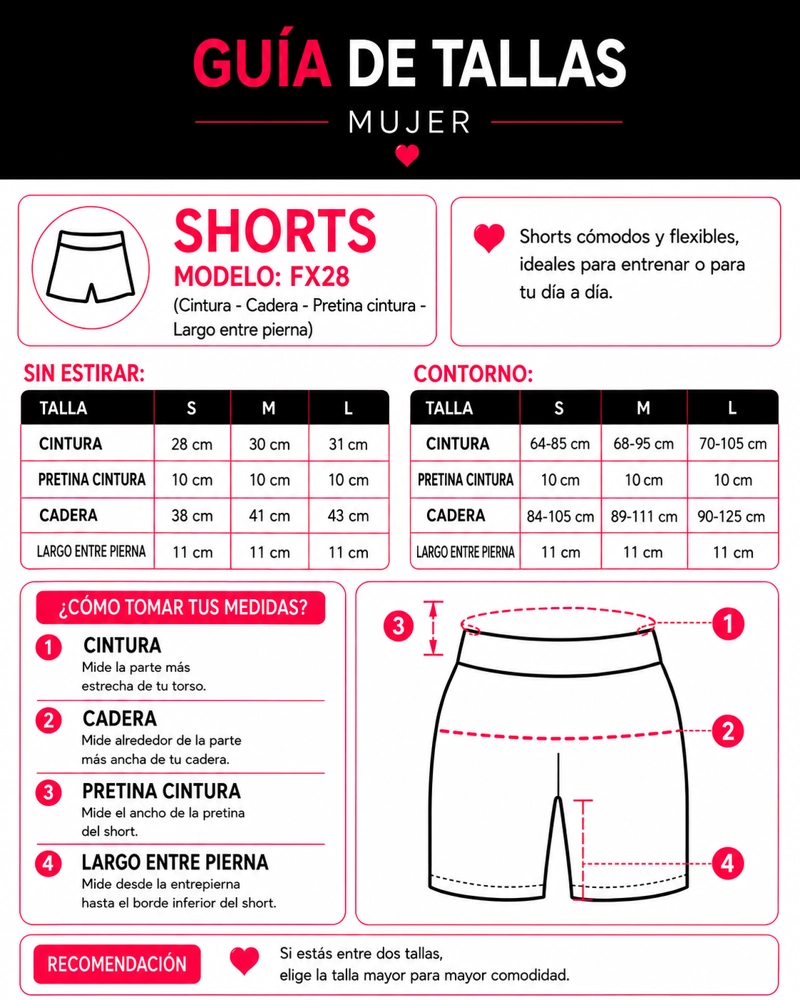 SHORT DEPORTIVO MUJER FITNESS TIRO ALTO PUSH UP GYM - 4