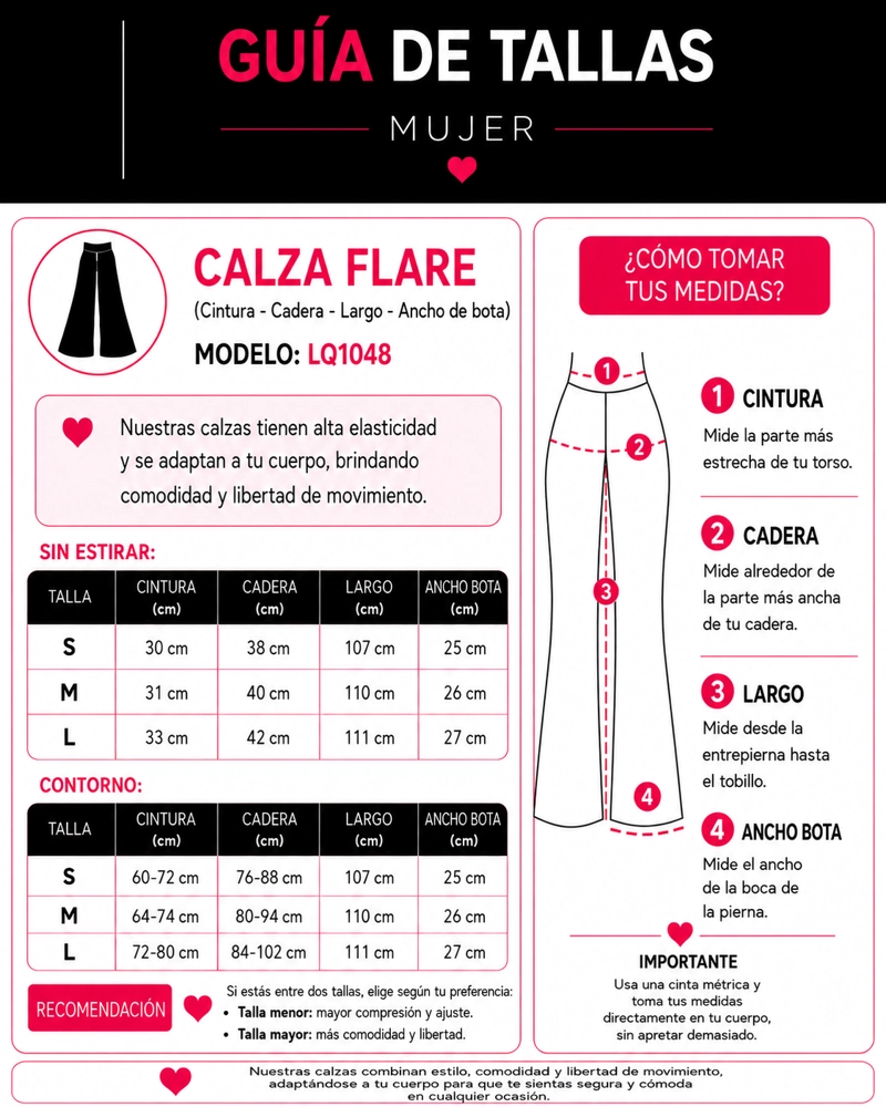 CALZA FLARE MUJER FAJA ALTA MOLDEADORA LEVANTA GLUTEOS - 5