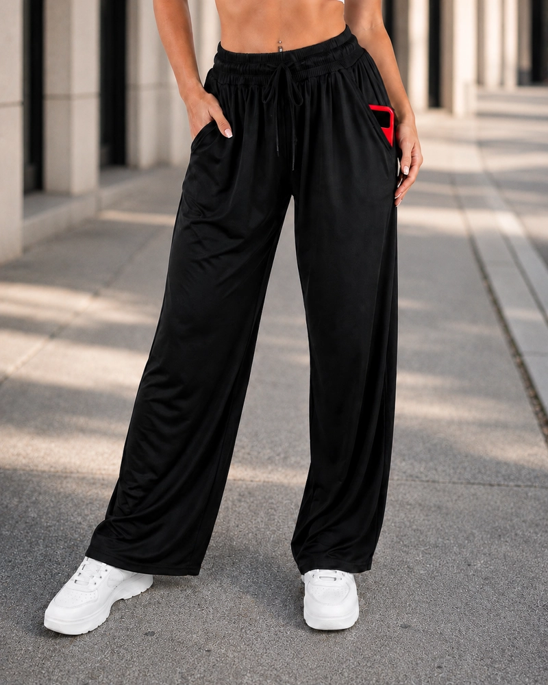 PANTALON PALAZZO MUJER CINTURA ELASTICA CASUAL - 1