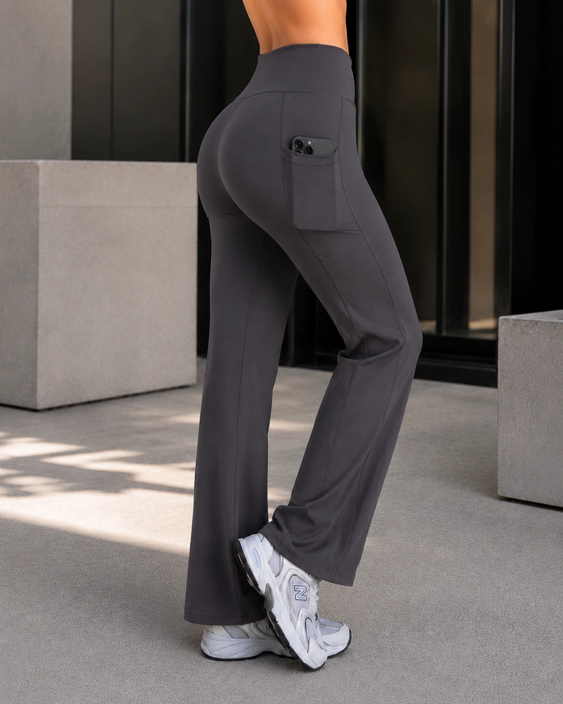 PANTALON PALAZZO MUJER TIRO ALTO CON BOLSILLOS WIDE LEG - 2