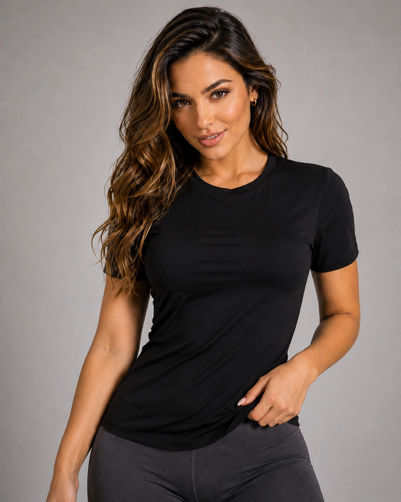 POLERA DEPORTIVA MUJER MANGA CORTA GYM - 3