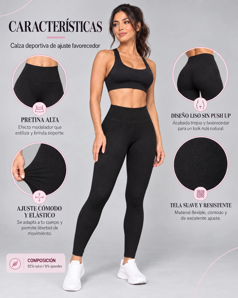 STRETCH, CONTROL ABDOMINAL, SOPORTE MUSCULAR, SEAMLESS, SECADO RAPIDO - 4