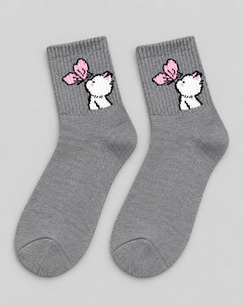 CALCETINES DEPORTIVOS TOBILLEROS KITTY BUTTERFLY GYM CASUAL - 3