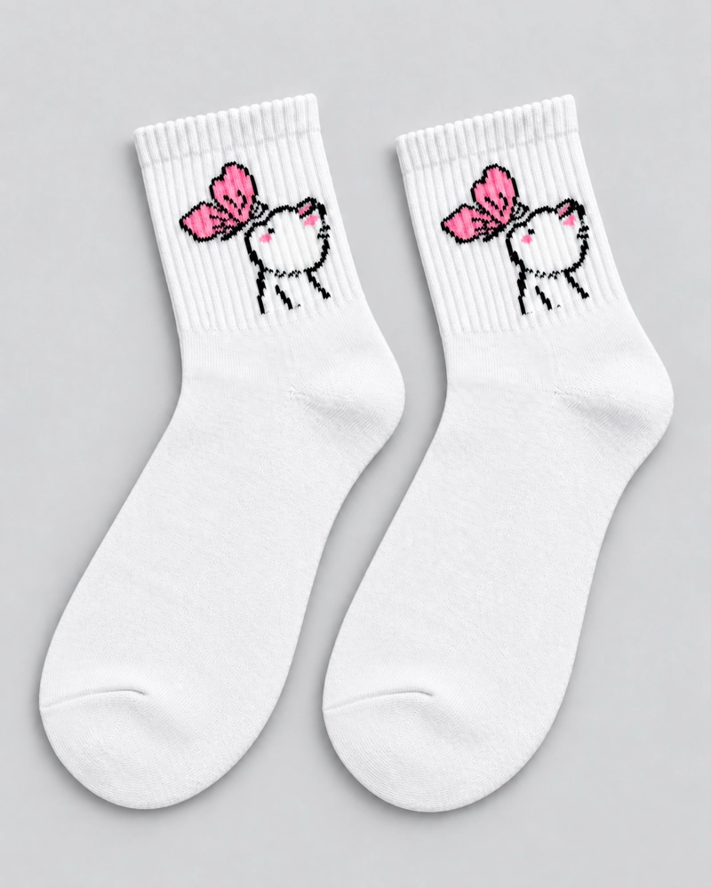 CALCETINES DEPORTIVOS TOBILLEROS KITTY BUTTERFLY GYM CASUAL - 3