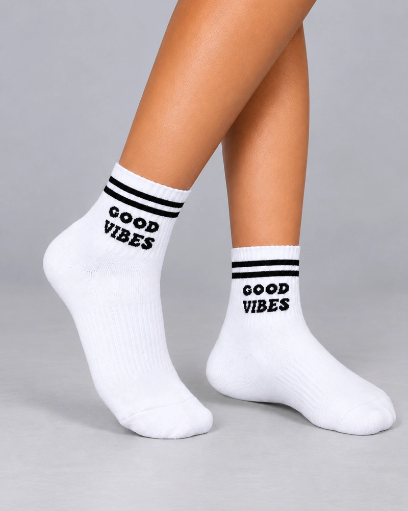 CALCETINES DEPORTIVOS MUJER GOOD VIBES FITNESS GYM - 1