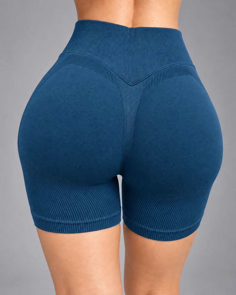 SHORT DEPORTIVO CORTO MUJER FAJA ALTA PUSH UP LEVANTA GLUTEOS GYM - 3