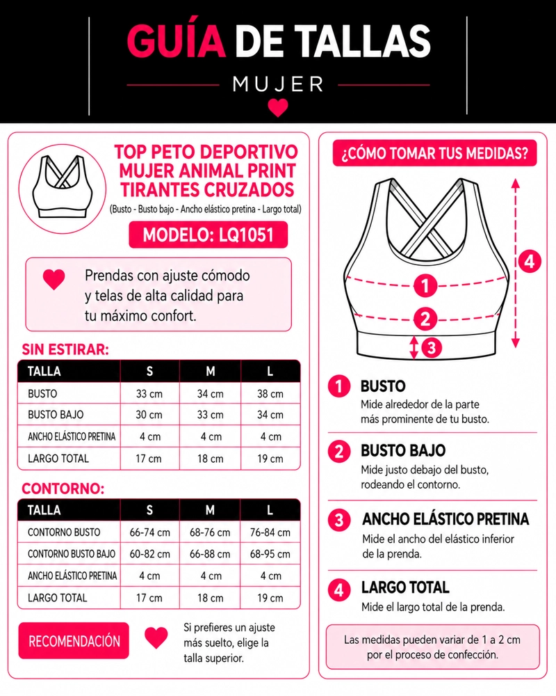 TOP PETO DEPORTIVO MUJER ANIMAL PRINT TIRANTES CRUZADOS - 5