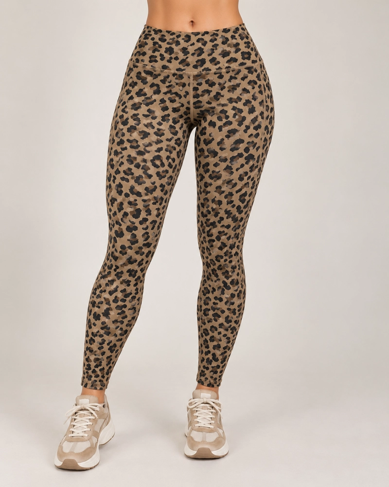 CALZA MUJER ANIMAL PRINT PRETINA ALTA BOLSILLOS LATERALES - 1
