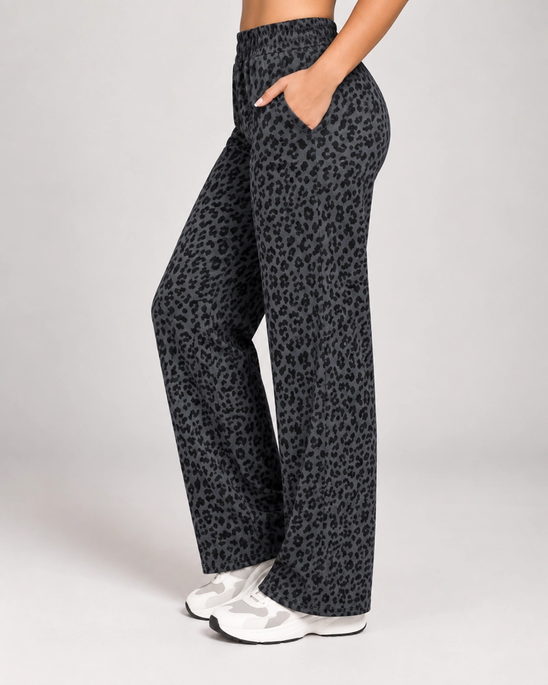 PANTALON PALAZZO MUJER ANIMAL PRINT ANCHO CON BOLSILLO - 2