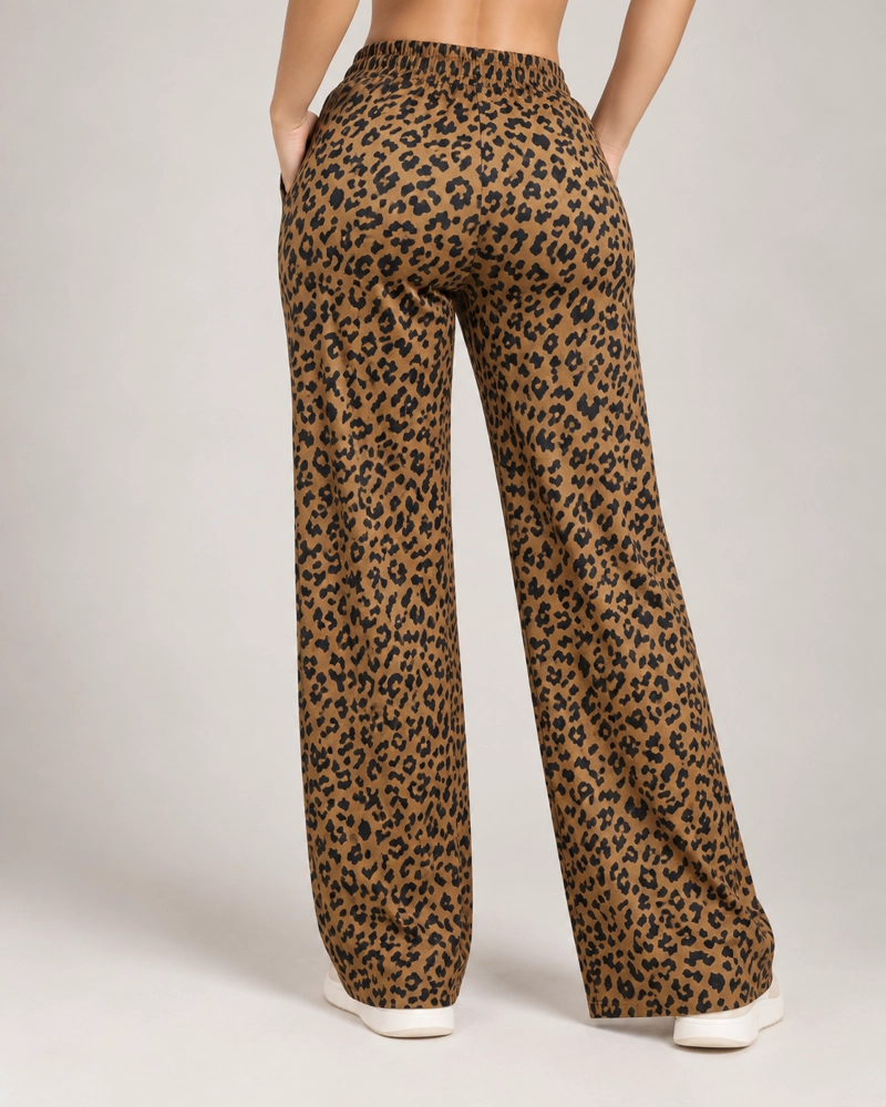 PANTALON PALAZZO MUJER ANIMAL PRINT ANCHO CON BOLSILLO - 3
