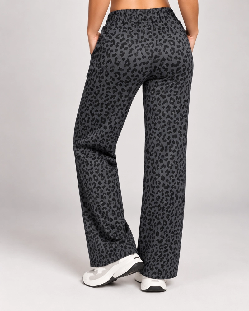 PANTALON PALAZZO MUJER ANIMAL PRINT ANCHO CON BOLSILLO - 3