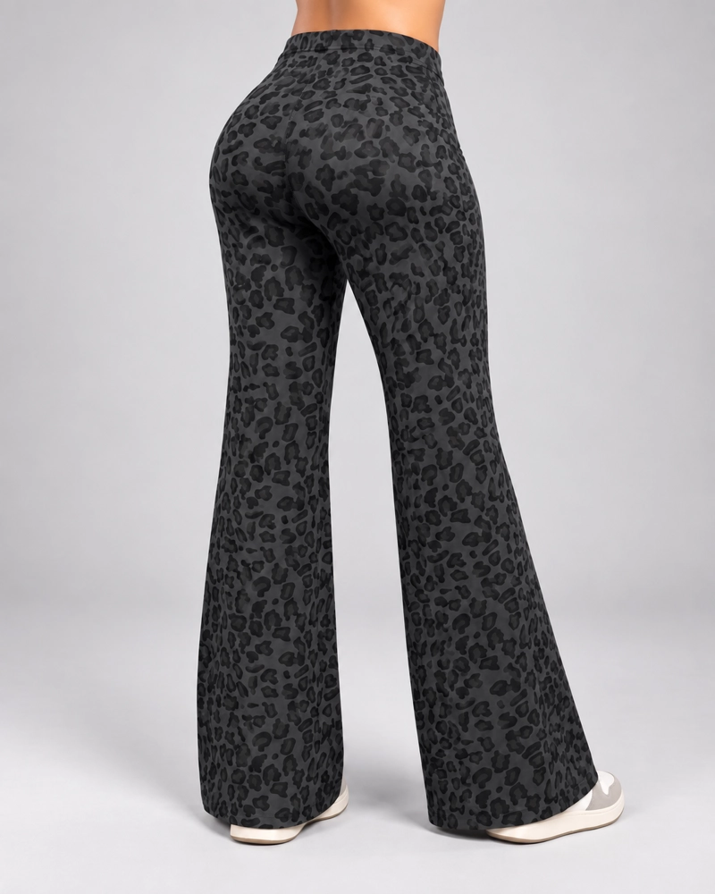 PANTALON PALAZZO MUJER ANIMAL PRINT ANCHO CON CORDON - 3