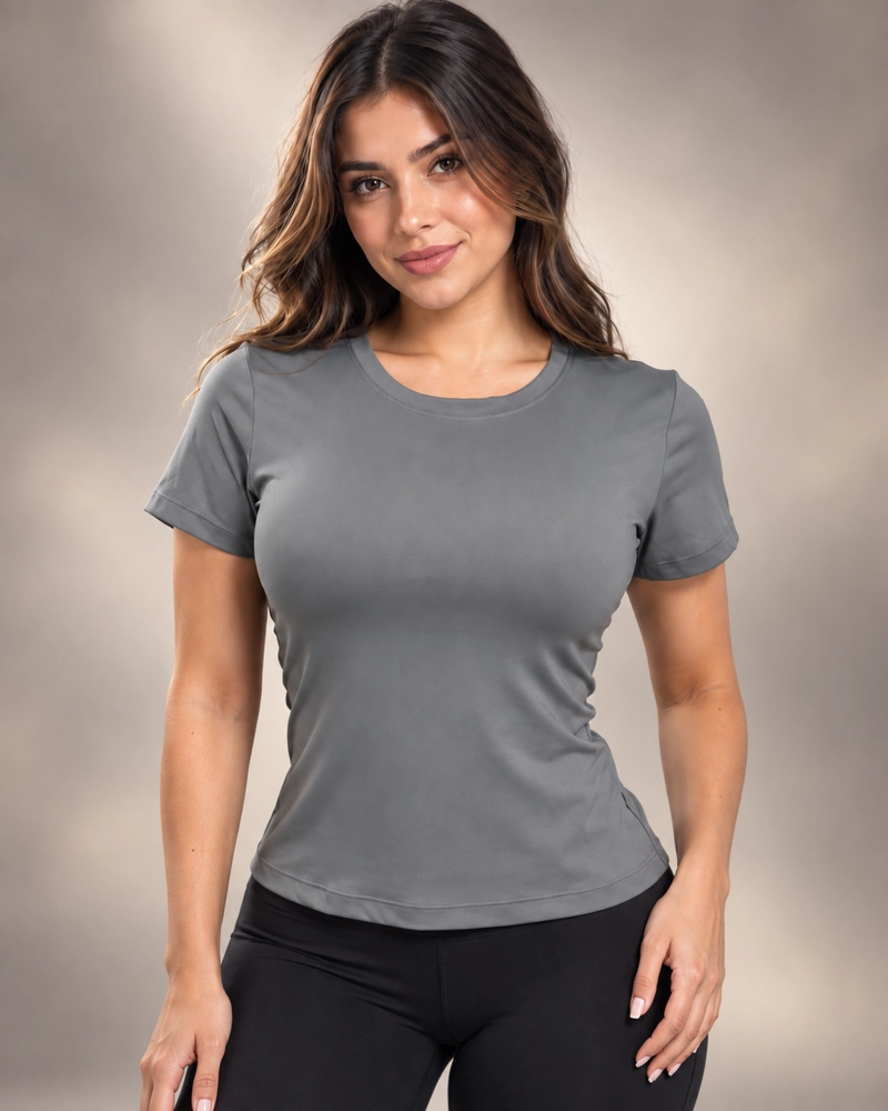 POLERA BASICA ATHLEISURE MUJER MANGA CORTA CALCE PRO - 1