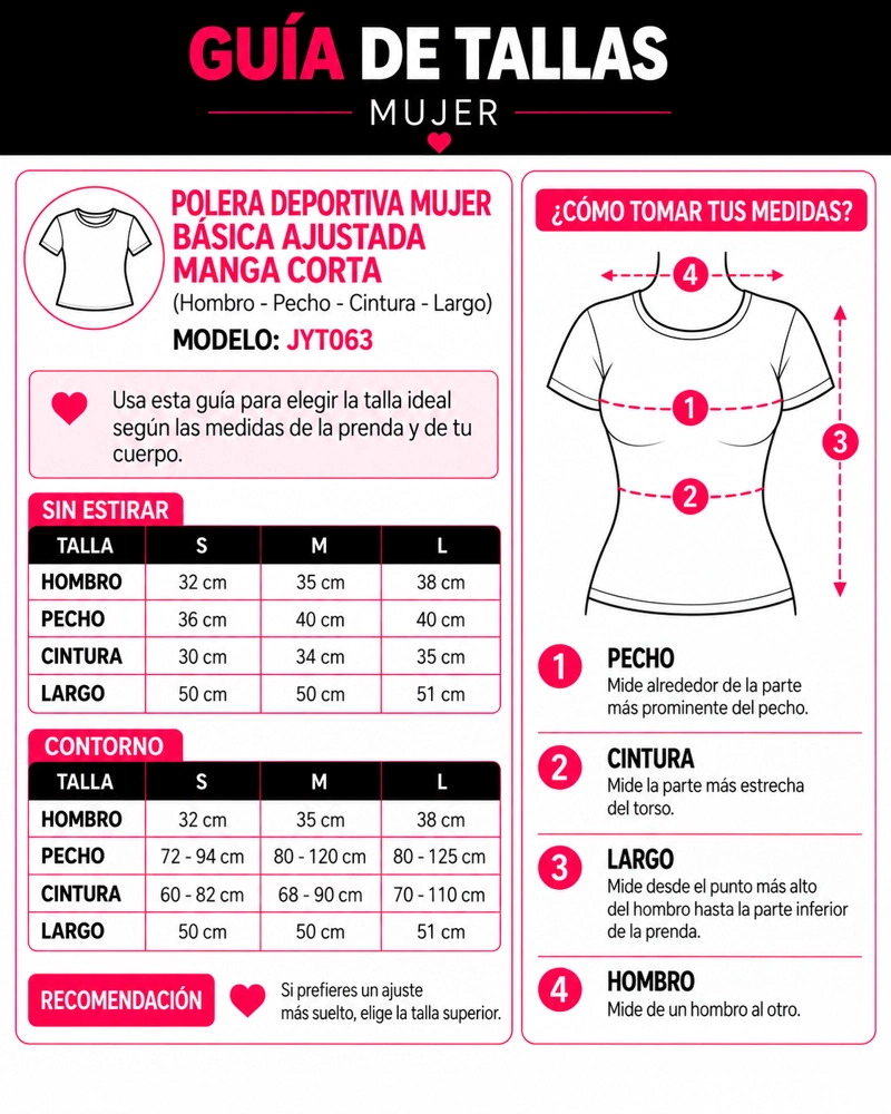 POLERA BASICA ATHLEISURE MUJER MANGA CORTA CALCE PRO - 4