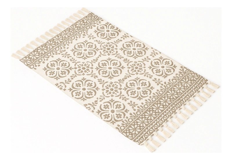 BAJADA DE CAMA LINO GRUESO 60X90CM DISEÑO CLASICO 736 - 1