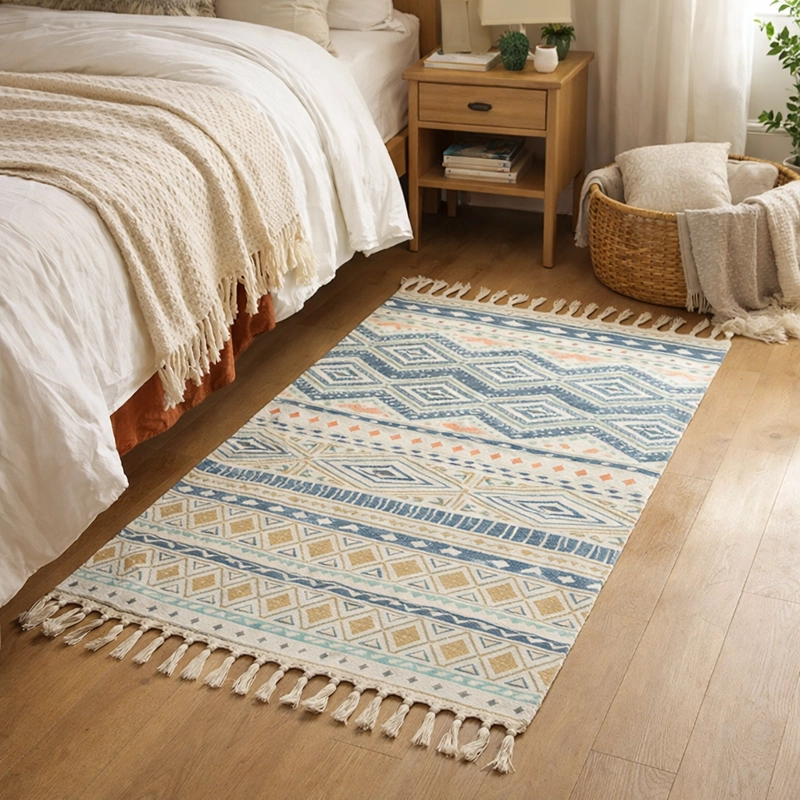 ALFOMBRA DE LINO 60X90 DISEÑO E TNICO 729 - 1