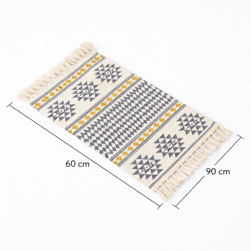 TAPETE LINO GRUESO 60X90CM ESTILO GEOME TRICO 734 - 3