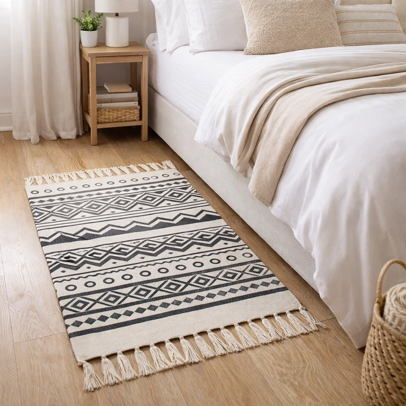 BAJADA DE CAMA 60X90CM E TNICA DE LINO RESISTENTE 735 - 1