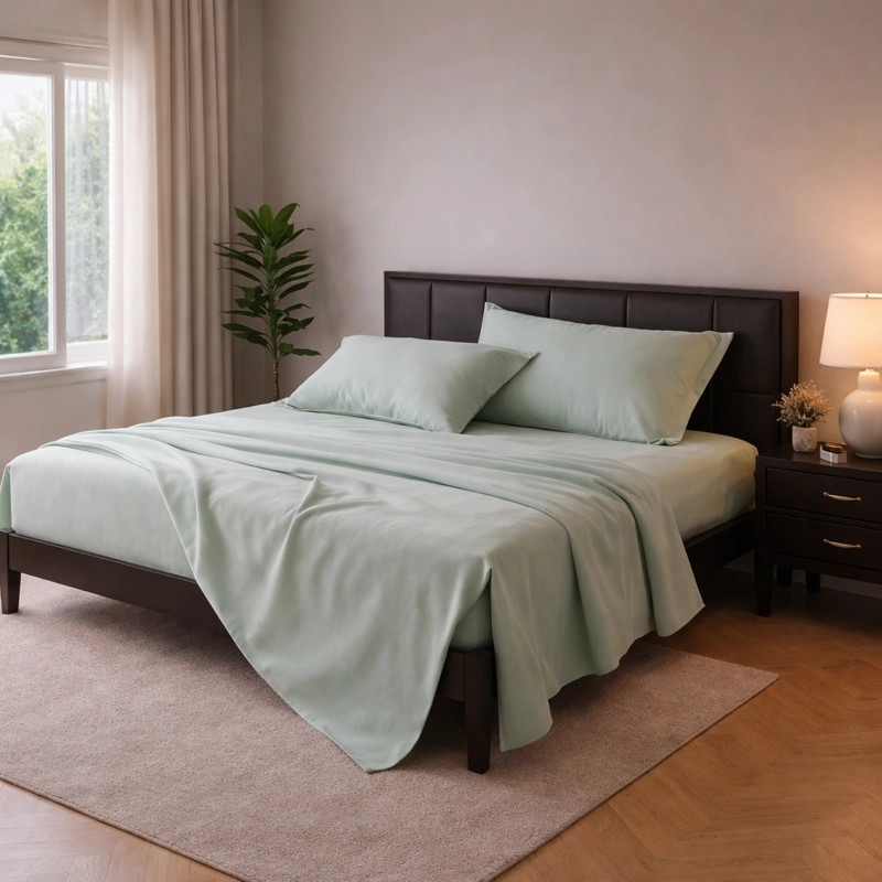 SABANAS ELEGANTES 2.5 PLAZAS VERDE CLARO 800 HILOS - 1