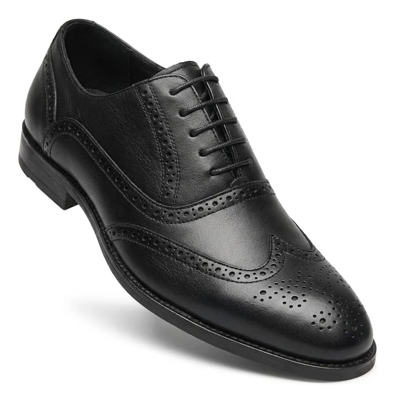 ZAPATO HOMBRE OXFORD NEGRO ELEGANTE VESTIR 7438 - 2