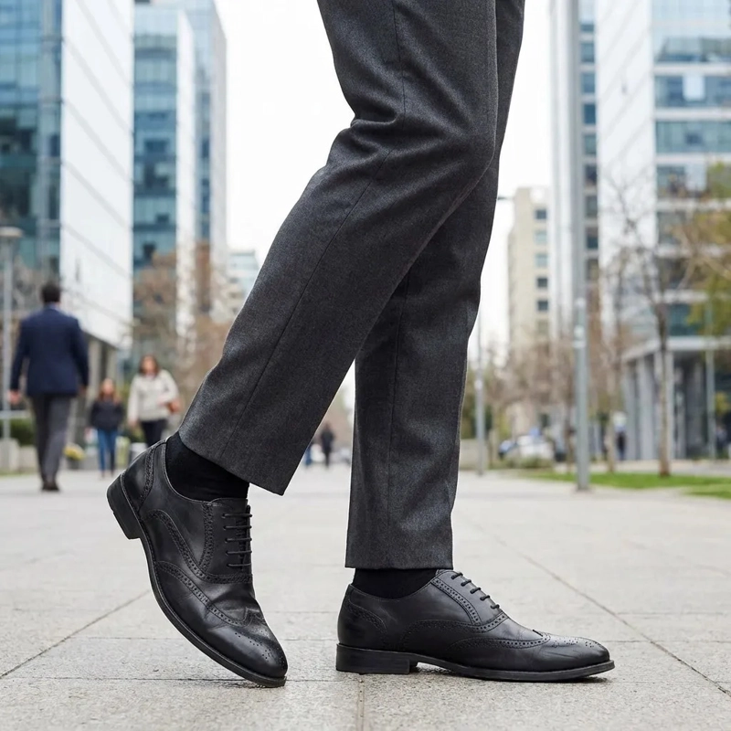 ZAPATO HOMBRE OXFORD NEGRO ELEGANTE VESTIR 7438 - 5