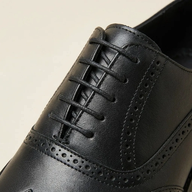 ZAPATO HOMBRE OXFORD NEGRO ELEGANTE VESTIR 7438 - 7