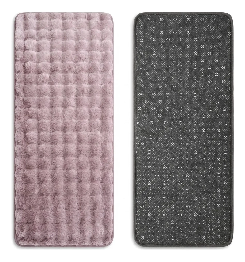 ALFOMBRA PASILLERA PELUDA BAJADA DE CAMA 602 - ROSADO - 3