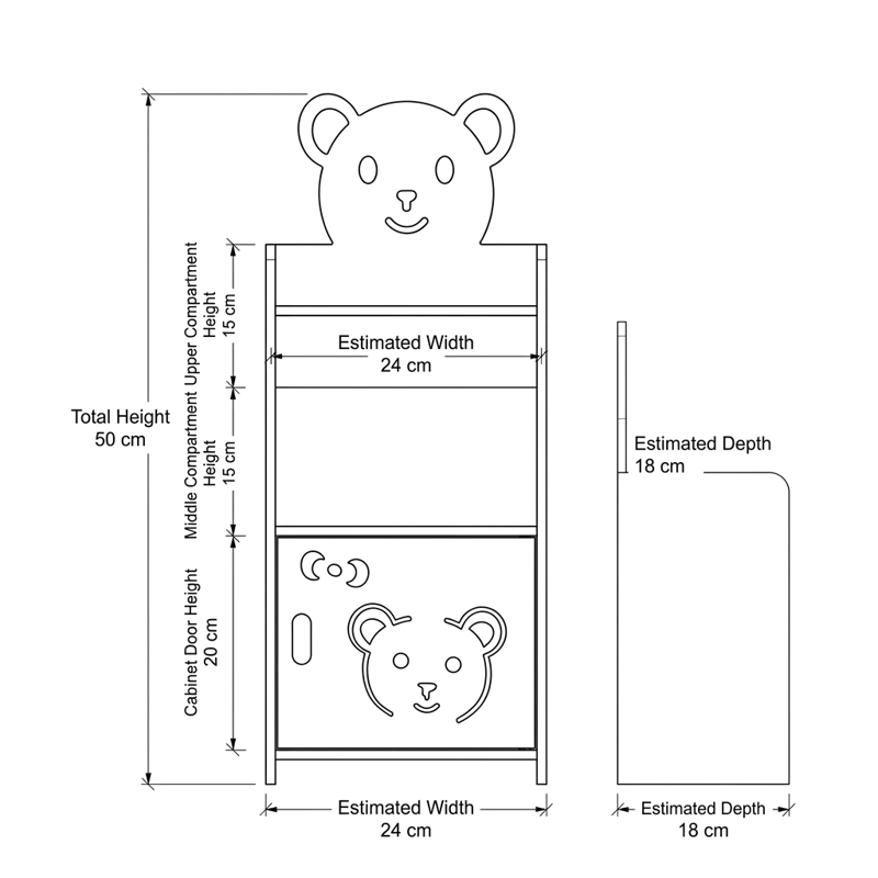 ORGANIZADOR MINI OSO CON PUERTA PARA ACCESORIOS PAPELERIA - 5