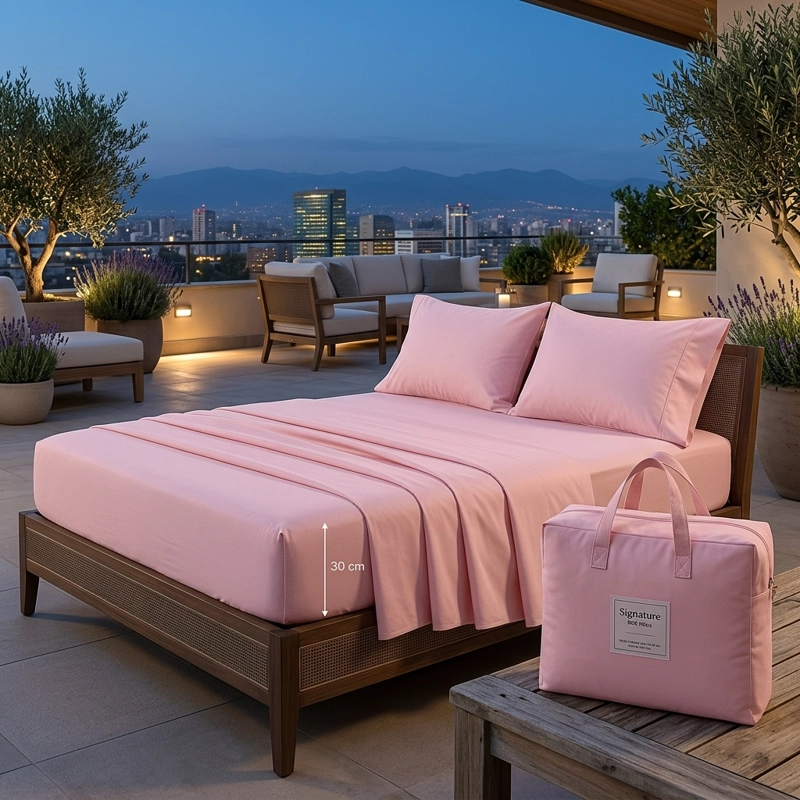 SABANAS 800 HILOS SIGNATURE ROSADO 2 PLAZAS  794 - 7