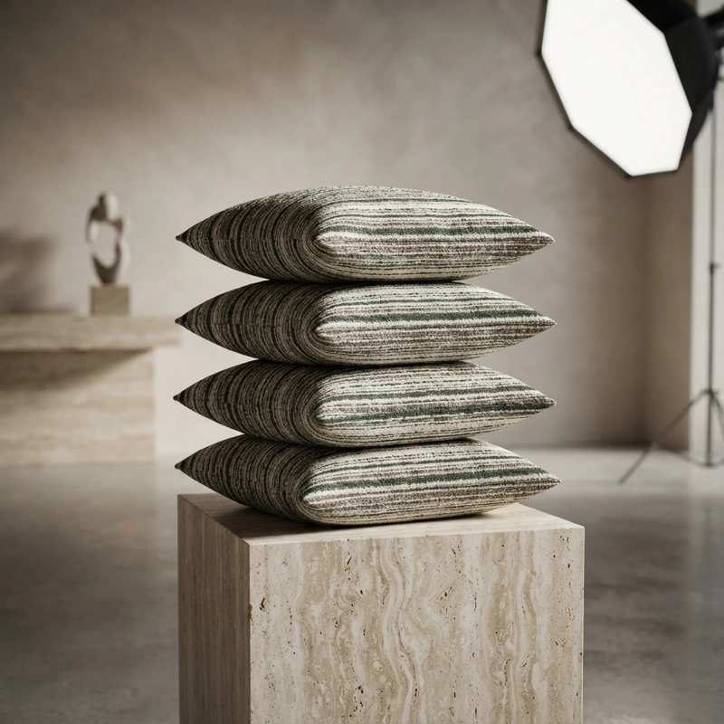 FUNDAS DECORATIVA RUSTICO MODERNO VERDE 4 UNIDADES 806 DISEÑO MODERNO - 4