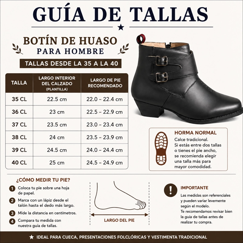 BOTIN JUVENIL DE HUASO NEGRO CON DOBLE HEBILLA MODELO 7604 - 9