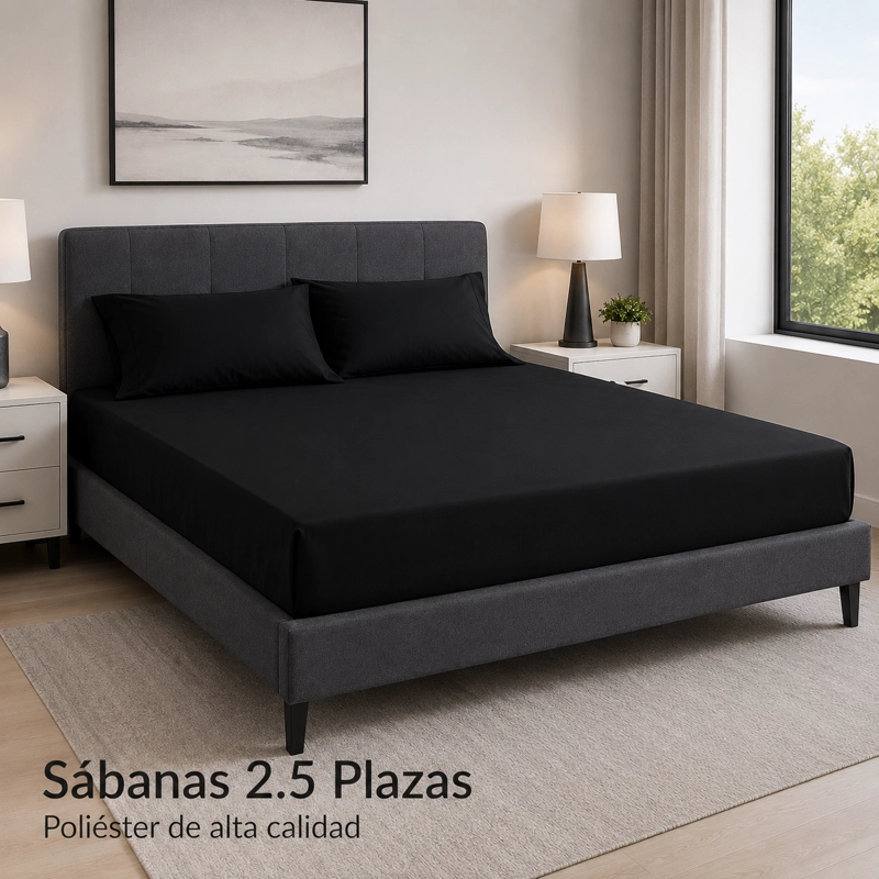 SABANAS 2.5 PLAZAS POLIALGODON ALTA CALIDAD 804 PARA HOGAR - 2