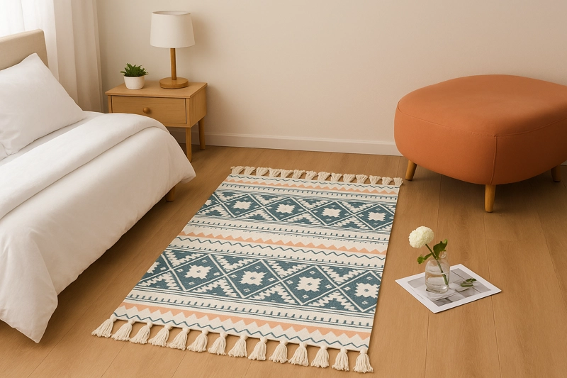 BAJADA DE CAMA 60X130CM MULTICOLOR DE LINO 743 - 1